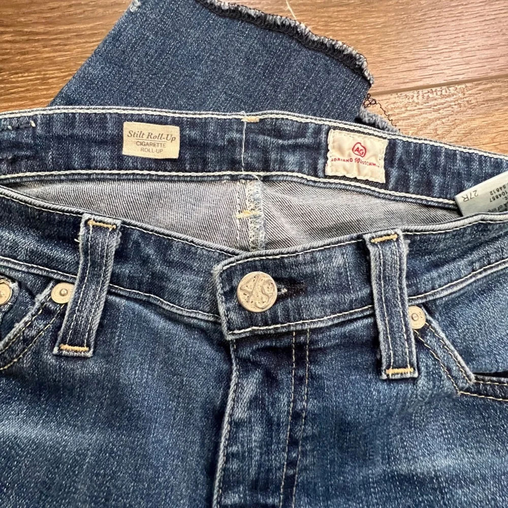 AG Adriano Goldschmied The Stilt Roll Up Cigarette Roll Up Cuffed Hem Jeans 27 - Picture 2 of 15